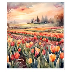 Tulips Field Tree Duvet Cover Double Side (California King Size) from UrbanLoad.com Front