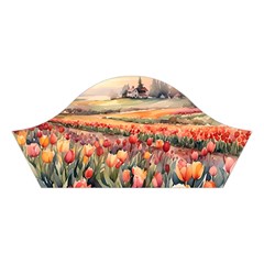 Tulips Field Tree Cotton Crop Top from UrbanLoad.com Right Sleeve