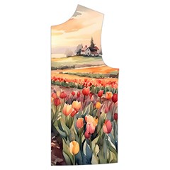 Tulips Field Tree Kid s Button Up Puffer Vest from UrbanLoad.com Front Left