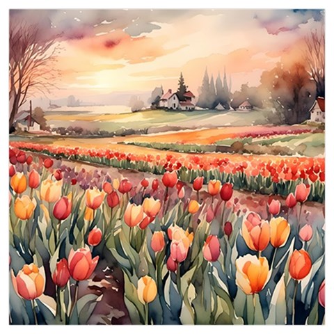Tulips Field Tree Kids  Hooded Rain Ponchos from UrbanLoad.com Inside 1