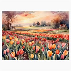 Tulips Field Tree Roll Up Canvas Pencil Holder (L) from UrbanLoad.com Front