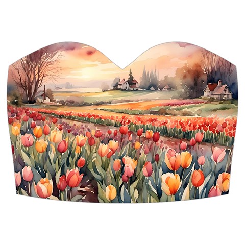 Tulips Field Tree Knee Front Top