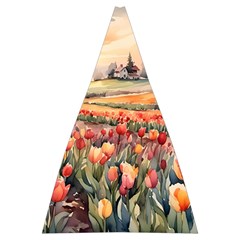 Tulips Field Tree Automatic Folding Umbrella with Case (Large) from UrbanLoad.com 13.71 x19.92  Umbrella - 4