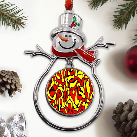 RBY 127 Metal Snowman Ornament from UrbanLoad.com Front