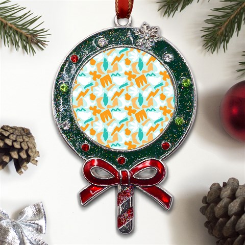 Design Pattern Seamless Tropical Metal X Mas Lollipop with Crystal Ornament from UrbanLoad.com Front