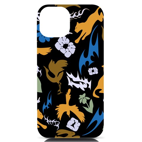 Pattern Design Seamless Texture iPhone 14 Black UV Print PC Hardshell Case from UrbanLoad.com Front