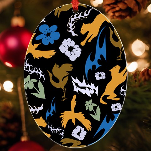 Pattern Design Seamless Texture UV Print Acrylic Ornament Oval from UrbanLoad.com Front