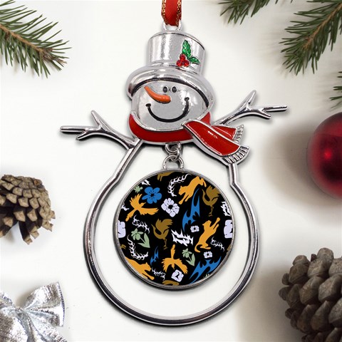 Pattern Design Seamless Texture Metal Snowman Ornament from UrbanLoad.com Front