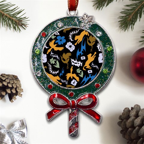 Pattern Design Seamless Texture Metal X Mas Lollipop with Crystal Ornament from UrbanLoad.com Front