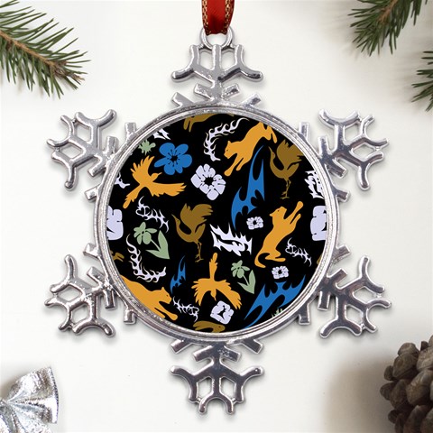 Pattern Design Seamless Texture Metal Large Snowflake Ornament from UrbanLoad.com Front