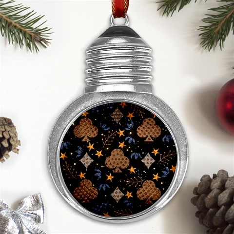 Seamless Pattern Repeat Repetition Metal Light Bulb Shape Ornament from UrbanLoad.com Front
