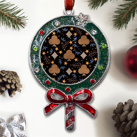 Seamless Pattern Repeat Repetition Metal X Mas Lollipop with Crystal Ornament from UrbanLoad.com Front