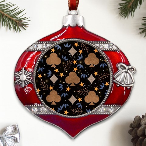 Seamless Pattern Repeat Repetition Metal Snowflake And Bell Red Ornament from UrbanLoad.com Front