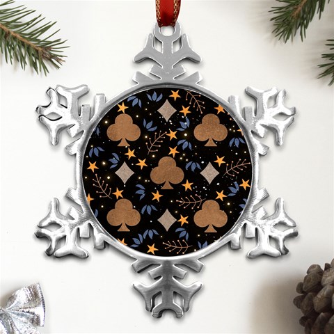 Seamless Pattern Repeat Repetition Metal Small Snowflake Ornament from UrbanLoad.com Front