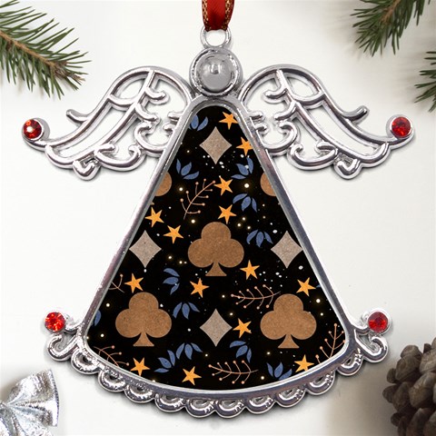 Seamless Pattern Repeat Repetition Metal Angel with Crystal Ornament from UrbanLoad.com Front