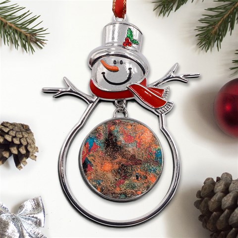 abstraction 22 Metal Snowman Ornament from UrbanLoad.com Front