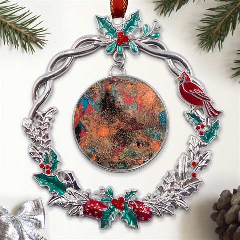 abstraction 22 Metal X mas Wreath Holly leaf Ornament from UrbanLoad.com Front