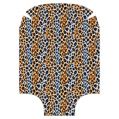 Blue Brown Leopard Luggage Cover (Medium) from UrbanLoad.com Front