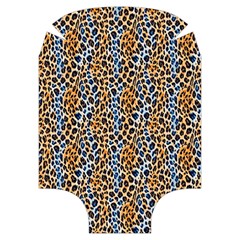 Blue Brown Leopard Luggage Cover (Medium) from UrbanLoad.com Back