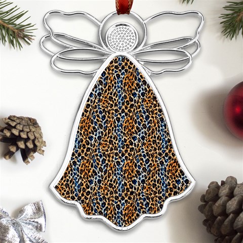 Blue Brown Leopard Metal Loving Angel Silver  from UrbanLoad.com Front