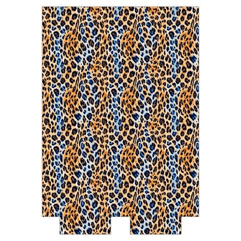 Blue Brown Leopard Automatic Folding Umbrella with Case (Medium) from UrbanLoad.com Case