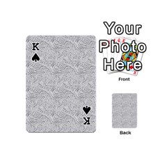 King Light Grey Snake Playing Cards 54 Designs (Mini) from UrbanLoad.com Front - SpadeK