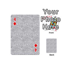 Light Grey Snake Playing Cards 54 Designs (Mini) from UrbanLoad.com Front - Diamond4