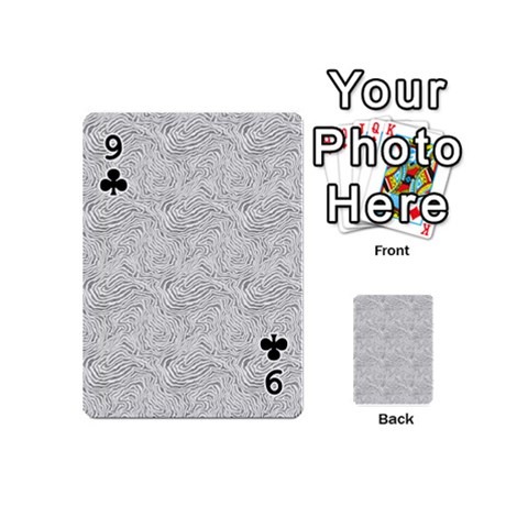 Light Grey Snake Playing Cards 54 Designs (Mini) from UrbanLoad.com Front - Club9