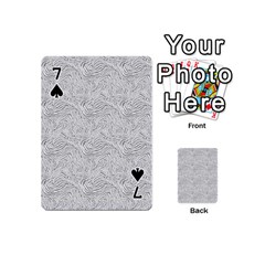 Light Grey Snake Playing Cards 54 Designs (Mini) from UrbanLoad.com Front - Spade7