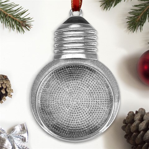 Light Grey Snake Metal Light Bulb Shape Ornament from UrbanLoad.com Front