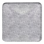 Light Grey Snake Square Glass Fridge Magnet (4 pack)