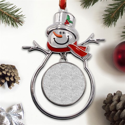 Light Grey Snake Metal Snowman Ornament from UrbanLoad.com Front