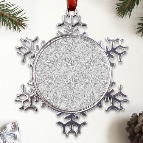 Light Grey Snake Metal Large Snowflake Ornament from UrbanLoad.com Front