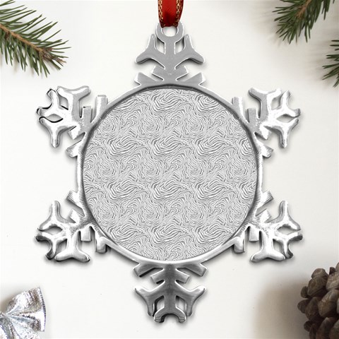 Light Grey Snake Metal Small Snowflake Ornament from UrbanLoad.com Front