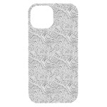Light Grey Snake iPhone 15 Black UV Print PC Hardshell Case