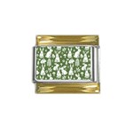 Easter bunny pattern Gold Trim Italian Charm (9mm)