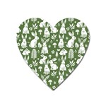 Easter bunny pattern Heart Magnet
