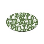 Easter bunny pattern Sticker Oval (10 pack)