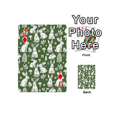Jack Easter bunny pattern Playing Cards 54 Designs (Mini) from UrbanLoad.com Front - DiamondJ