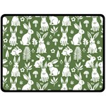 Easter bunny pattern 80  x 56  Two Sides Fleece Blanket (Large)