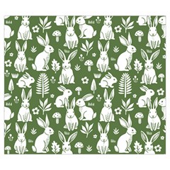 Easter bunny pattern Zipper Large Tote Bag from UrbanLoad.com Back