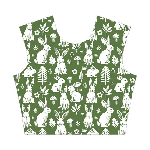 Easter bunny pattern Cotton Crop Top from UrbanLoad.com Front