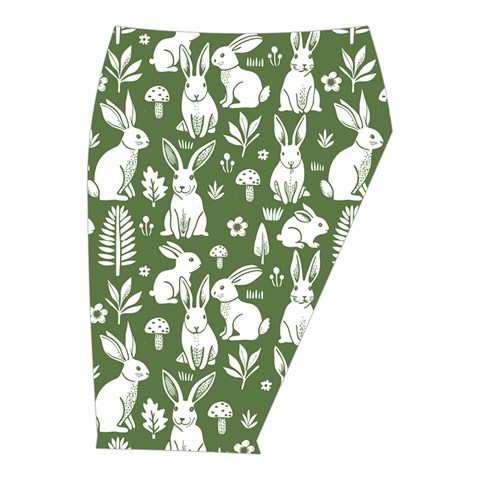 Easter bunny pattern Midi Wrap Pencil Skirt from UrbanLoad.com  Front Right 