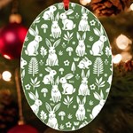 Easter bunny pattern UV Print Acrylic Ornament Oval