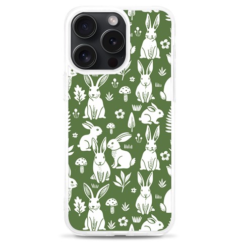 Easter bunny pattern iPhone 15 Pro Max TPU UV Print Case from UrbanLoad.com Front