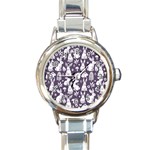 Easter bunny pattern Round Italian Charm Watch