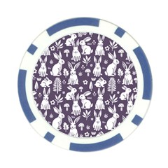 Easter bunny pattern Poker Chip Card Guard (10 pack) from UrbanLoad.com Front