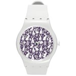 Easter bunny pattern Round Plastic Sport Watch (M)