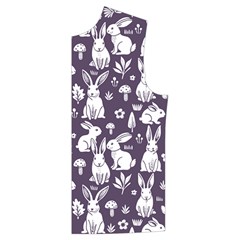 Easter bunny pattern Men s High Neck Button Up Puffer Vest from UrbanLoad.com Front Left