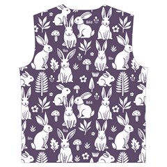 Easter bunny pattern Men s High Neck Button Up Puffer Vest from UrbanLoad.com Back
